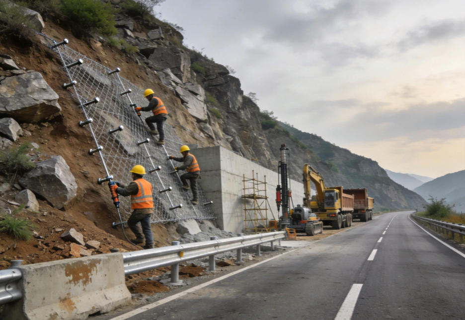 火炬开发区街道公路道路护坡