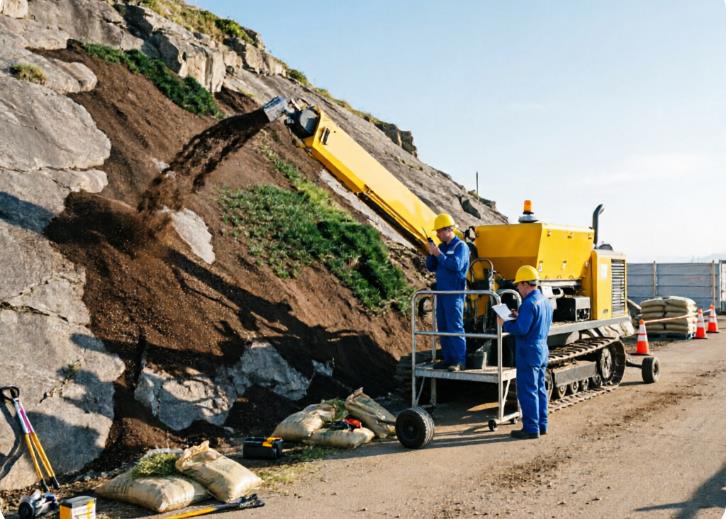 火炬开发区街道客土喷播施工